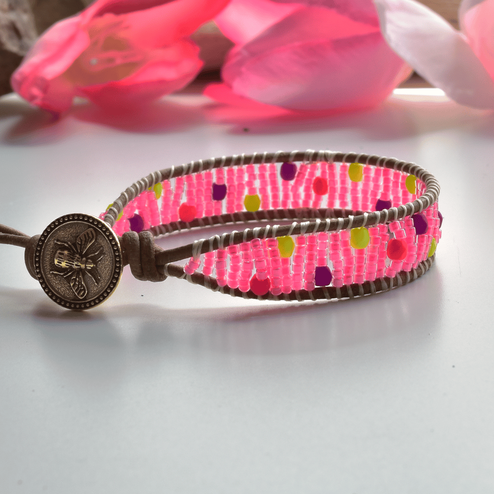 ZAOPP Rose Quartz Wrap Bracelet Natural Stone 3 Strands Pink Leather  Bracelet Jewelry Woman Accessories (Metal Color : Pink) : Amazon.co.uk:  Fashion